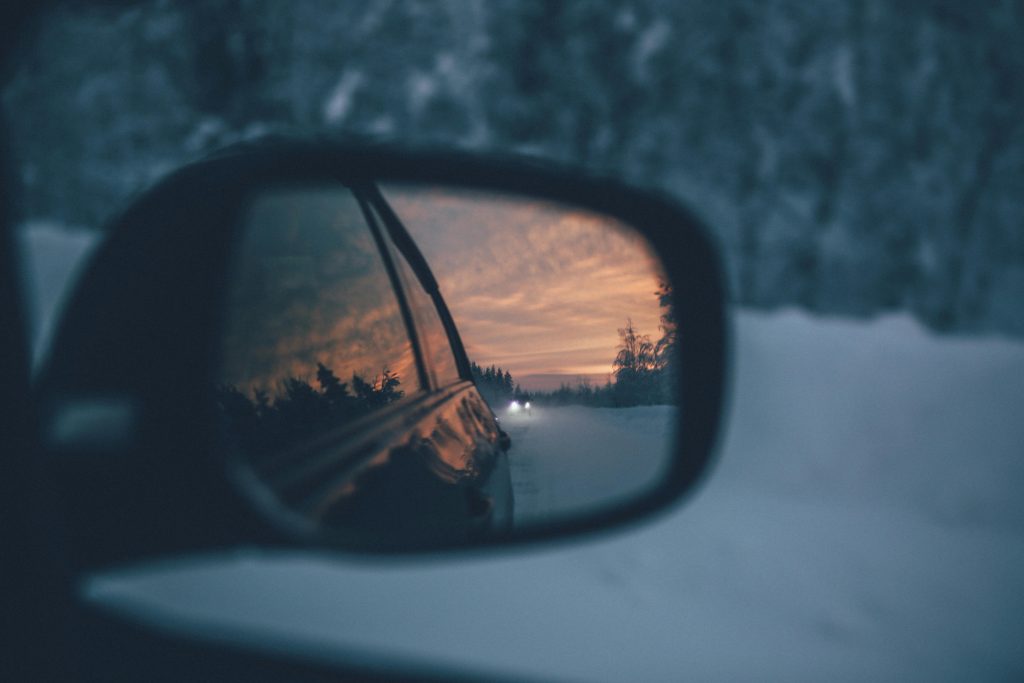 DRIVE Driving School snow wing mirror